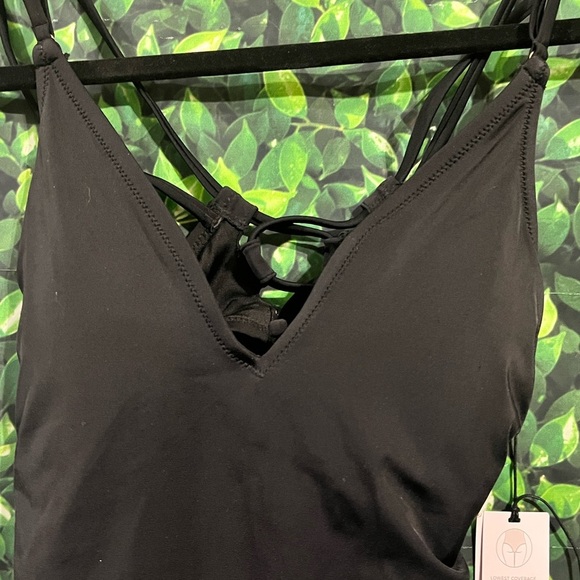 NWT Shade & Shore Women's 1pc Swimsuit tie back adjustable-medium - Picture 10 of 13